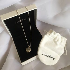 Pandora Locket Floating Heart Necklace